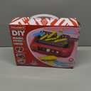 Play Kitchen Accessories Toy Set, Toddler Fryer Toy Kitchen, Camping Cooking Playset with Color Change Play Food, Kids Kitchen Playset with Sound & Light, Kids Toys for Ages 3-5 5-7 (Red)