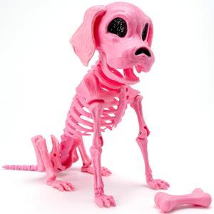 JOYIN Posable Dog Skeleton Halloween Decoration Full Body Movable Joints Realistic Skeleton Puppy for Indoor Outdoor Graveyard Party Haunted House Party Decor(9.8 X 4.7 X 12.6)