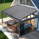 DIFY 12x20 FT Shade Fabric 90% Sun Shade Cloth Privacy Screen with Grommets for Patio Garden Pergola Cover Canopy, Grey
