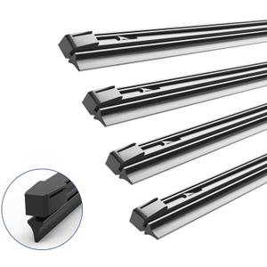 Wiper Blade Refill, 22 Inch Wipers Refill Replacement Compatible with Cadillac, Chevrolet, GMC Natural Rubber Windshield Wiper Blades Refill (Pack of 4)