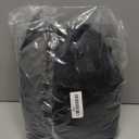 MEGO Fluffy Faux Rabbit Fur Body Pillow Cover, Soft Plush Fuzzy Wide Striped 20x54 Body Pillowcase with Zipper, Home Decorative Shaggy Furry Ribbed Long Pillow Cover for Bed Couch Sofa Bedroom, Black