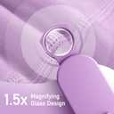 2 x Magnified Seam Ripper  Seam Ripper & Stitch Remover Tool, Thread Cutter with Magnifying Glass for Needlework Patterns, Sewing and Quilting(Purple)