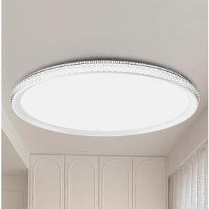 LED Ceiling Light 15-Inch Dimmable Flush Mount with 5CCT Adjustable Color Temperature (2700K-5000K), 35W 4000LM, Ceiling Light Fixture for Bedroom, Kitchen, Living Room, Office, and Hallway.