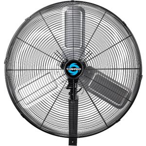 Tornado 24 Inch Pro Series High Velocity Oscillating Wall Mount Fan For Commercial, Industrial Use 3 Speed 7200 CFM 6.6 FT Cord UL Safety Listed