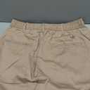 Pembrook Men's Adaptive Pants for Seniors - Elastic Waist with Zipper and Button | Senior Tan Pants, L