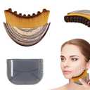 ANGEO Lymphatic Contour Face Brush Soft Bristle Lymphatic Drainage Massager, Facial Sculpting Tool for Chin & Jawline, Gentle Lymphatic Face Brush for Daily Skincare & Spa Treatments