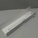 REKITA No Drill Shower Shelf Organizer, 40cm Stainless Steel Bathroom Storage with 4 Removable Hooks, Adhesive Wall Mounted Shower Caddy, Rustproof Bath Shelf for Bathroom Kitchen Living Room (White)