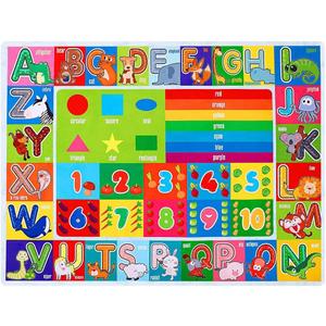 IMIKEYA Kids Educational Rug Playtime Collection ABC, Numbers and Shapes Learning Carpet Kids Play Rug Mat Playmat for Playroom Bedroom, 55.1 x 43.3 inch