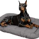 KHONSU PET Durable Dog Bed Tough and Tear Proof Dog Crate Bed, 800lbs Tear Strength PVC-Backed Waterproof Ped Bed Mat Indoor & Outdoor Use for Dogs up to 110 lbs (XXL(48"x31"x3"), Gray)