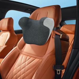 Premium U-Shaped Car Headrest Pillow, Memory Foam Neck Support for Driving & Travel, Breathable Cover, Universal Fit for SUV/Sedan/Truck (Gray- 1 Pack)