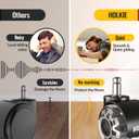 HOLKIE Office Chair Wheels Grey Dual Rubber 2 Inch Replacement Smooth Quiet Rolling Casters Universal Fit Casters 11x22mm, Wheels-Set of 5 for Hardwood Floors Carpet Computer Gaming (11mm-Fits Most-Not Fit High-Pile Carpets)