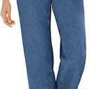Woman Within Plus Size Perfect Relaxed All-Cotton Denim Five-Pocket Jeans,M