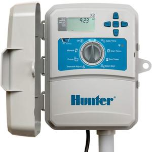 Hunter Hydrawise X2 8 Zone Sprinkler Controller, Outdoor Irrigation Timer for Lawn and Garden, Weather-Based Scheduling, Cycle and Soak, Smart Controller Ready with Optional WiFi Module