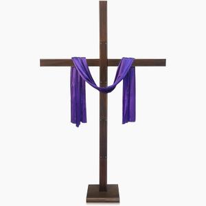 yasuwekik 74 Inch Extra Large Wood Cross for Yard Wooden Jesus Christian Wall Cross Stand Church Cross Decor He Is Risen Outdoor Cross for Easter Christmas Wedding Communion Party Decor