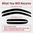 4PC Rain Guards for 07-13 Chevy Silverado GMC Sierra 1500 2500HD 3500HD Window Visors for Suburban Yukon XL 1500 2500 Crew Cab Only Deflectors Sun Shades Vent Tape On Out Channel