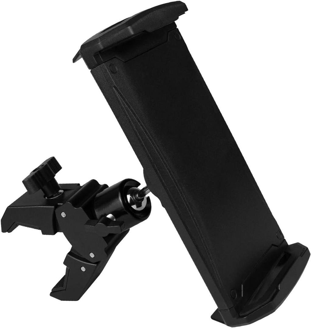 Golf Cart Tablet Holder, Length Adjustable/360 Rotatable Golf Cart Pole Stand Clamp for iPad Pro 11 12.9, Galaxy Tab, 4-13'' Devices, Heavy Duty Golf Tablet Phone Mount, Square Clip