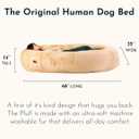 Plufl Original Human Dog Bed for Adults, Washable Memory Foam, Checkered