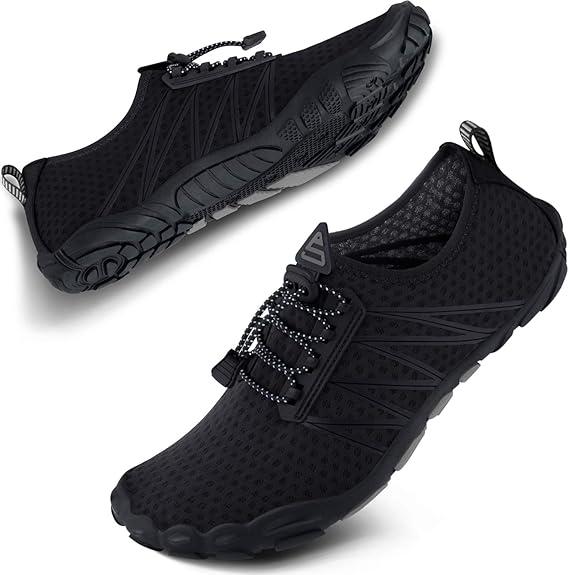 SEEKWAY Water Shoes Men Women Adult Quick-Dry Aqua Sock Barefoot for Beach Swim River Pool Lake Hiking Kayaking Surfing, 1b-406 Black, 41