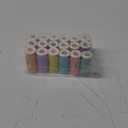 18 Rolls Self-Adhesive Mini Printer Sticker Paper - 6 White & 12 Vibrant Colors for M02/T02 Printers (Remove Inner Paper Holder), Thermal Sticker Paper Continious Labels for Study Notes & Scrapbooking