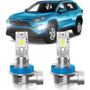 Fit for Toyota RAV4 2006-2012 & 2016-2023 Fog Light Bulbs, 6000K Cool White 700% Brightness Fog Lamp, Real 1:1 Size Plug and Play, Pack of 2