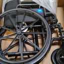 Medline Comfortable Folding Wheelchair with Swing-Back Desk-Length Arms and Swing-Away Footrests, 20W x 16D Seat