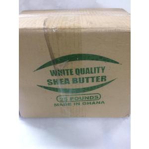 African Shea Butter 100% Organic, White, 25 pounds, NO BB