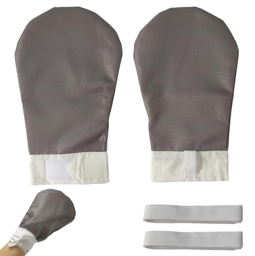 2PCS Waterproof Dementia Restraint Gloves,Anti Scratch Mitts for Elderly,Protective Mitten for Dementia Patients/Adults