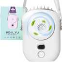 KOOLYU Portable Personal Fan | 3 Speeds, Built-in Flashlight, Wearable as Neck Fan, Waist Fan, Ideal for Travel, Work, Home, or Outdoors – USB Rechargeable , Pack of 4