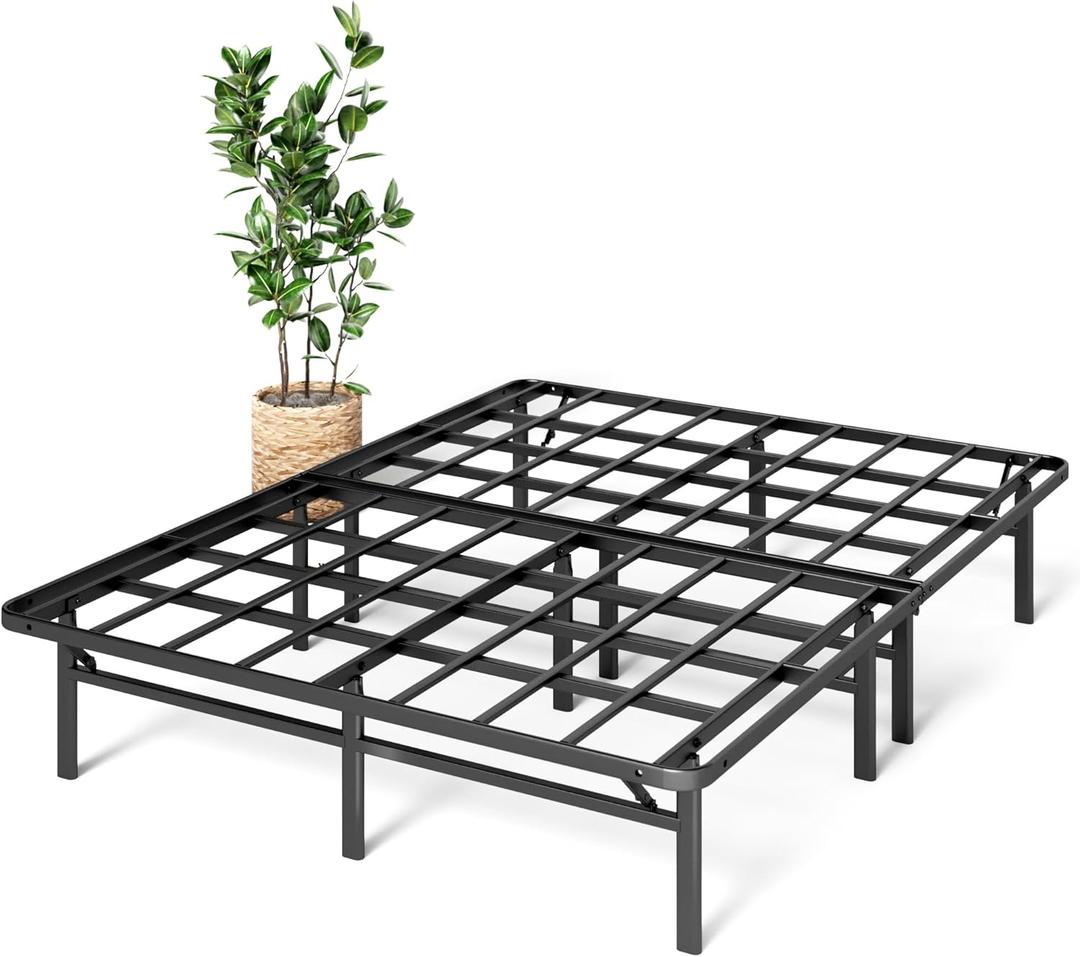 Zinus SmartBase Super Heavy Duty Mattress Foundation with 4400lbs Weight Capacity / 14 Inch Metal Platform Bed Frame/No Box Spring Needed/Sturdy Steel Frame/Underbed Storage, Queen