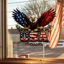 lndependence Day Decor 4th of July Window Clings with 250th Anniversary Eagle Design Patriotic Window Clings for Memorial Day Decor