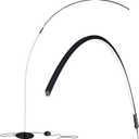 Brightech Sparq Arc Floor Lamp, Ultra Bright Lamp for Living Rooms & Offices  3-Way Dimmable Smart, Tall Contemporary Standing Lamp for Reading in Bedrooms - Black (Classic Black)