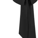 Women's Long Chiffon Sash Waist Belt For Bridal Wedding Bridesmaid Prom Formal Special Occasion Dresses Belt 3'' Wide (Black)