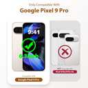 Compatible with Google Pixel 9 Pro Case with 360 Magnetic Stand [Compatible with Mag-Safe ] Shockproof Translucent Phone Case for Google Pixel 9 Pro 6.3 inches,Blue