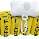 Dog Poop Bag, Biodegradable, Waste Bags with Dispensers, Guaranteed Leak Proof and Extra Thick, Certified Home Compostable, Plant-Based Dog Waste Bags, Eco-Friendly, 240 counts 16 rolls (Yellow, 16) (1 Count (Pack of 250))