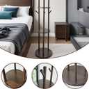 Wooden Freestanding Coat Rack with 9 Hooks&3 Rotating Storage Trays,Free Standing Coat Rack Tree with Rotatable Design,Coat Tree Freestanding for Hanging Clothes,Clothing Rack for Entryway Bedroom