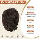 Claw Clip Short Ponytail Messy Bun Hair Piece Bendable Hair Branch Extensions Fluffy Wavy Curly Synthetic Versatile Dark Brown Hairpieces