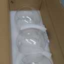 3 Pack Clear Glass Shade Replacements, Globe Glass Lamp Shade Covers for Light Fixtures, 1.65 Inch Fitter Globes Lampshades for Wall Sconces Chandelier Pendant Lights Bath Vanity Lights