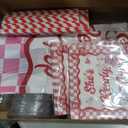 48 Sets Shes Ready to Pop Baby Shower Decorations, Retro Soda Decor include 16 oz Disposable Cups with Lid Straws Plates Napkins Tablecloths for Gender Reveal Pregnancy Newborn Party Supplies