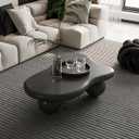 40 Inch Cloud Shaped Coffee Table with 3 Ball Legs, Modern Low Living Room Table, Unique Design (Black), 
Product Dimensions	26.8"D x 40"W x 11.7"H
Item Weight	30 pounds