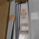 Forbena Black Floating Shelves for Wall, Bahtroom Wall Shelves Over Toilet, Rustic Hanging Shelf with Lip Rail for Bedroom Kitchen Office Living Room Picture Photo Decor, 17 Inch Long-Set of 3