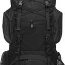 Teton 55L Scout Internal Frame Backpack for Hiking, Camping, Backpacking, Travel, Rain Cover Included, Black