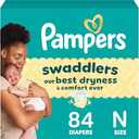 Pampers Swaddlers Diapers, Size 0 (up to 10 lbs), 84 Count, Absorbent, Keeps Baby Dry and Comfortable, Skin Safe Disposable Baby Diaper 