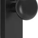 Matte Black Privacy Door Knob with Lock - Bedroom & Bathroom Door Handle Set, Antique Brass Finish Vintage Design, Solid Metal Interior Door Locking Knob