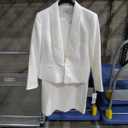 Le Suit Womens Jacket/Dress Suit, 8P White