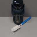 42oz Glass Water Bottles with Straw Half Gallon Large Motivational Water Bottle with Time Marker Sports Water Bottles with Silicone Sleeve and Handle Lid Water Jug for Gym Workout (Dark Blue)