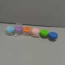 AOZITA 6 Pack Salad Dressing Container To Go, 2 oz Glass Small Condiment Containers with Lids for Lunch Box, Reusable Leakproof Sauce Cups for Picnic and Travel (Bright)