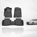 KELCSEECS Floor Mats Custom for Hyundai Elantra 2020 2019 2018 2017 All Weather Protection TPE Heavy Duty Non-Slip Automotive Floor Liners Fits Front & 2nd Row Full Set Accessories, Black