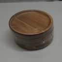 PATIKIL Plant Pot Saucer, 4 Pack 5 Inch OD Bamboo Round Flower Drip Tray for Indoors (13cm)