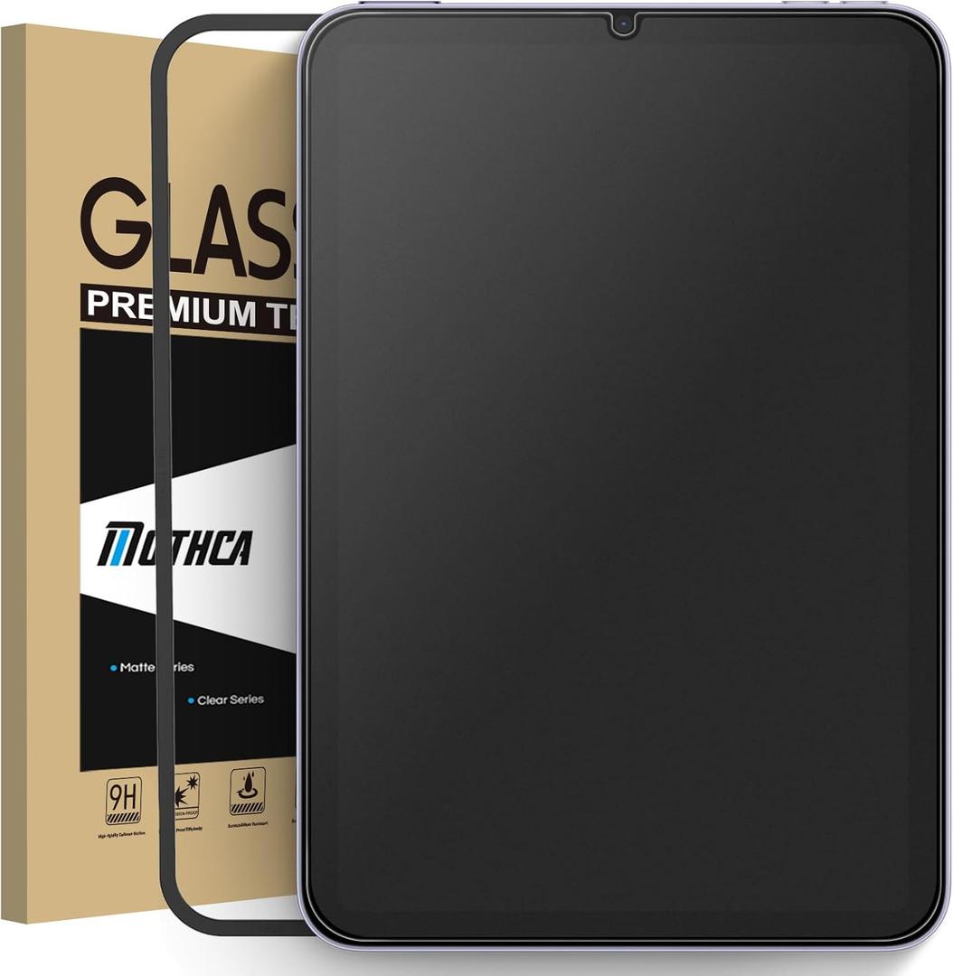 Mothca 1 Pack Matte Glass Screen Protector for iPad Mini 8.3 A17 Pro (2024) & Mini 6 (2021) with Alignment Frame, Anti-Glare & Anti-Fingerprint Tempered Glass Film for iPad Mini 7/6, Smooth as Silk Mothca 1 Pack Matte Glass Screen Protector for iPad Mini 8.3 A17 Pro (2024) & Mini 6 (2021) with Alignment Frame, Anti-Glare & Anti-Fingerprint Tempered Glass Film for iPad Mini 7/6, Smooth as Silk