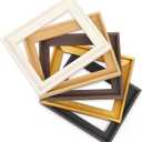 CANFRAVAS 8x10 Solid Wood Canvas Floater Frame, Wood Canvas Floating Frame, Floater Frame for 0.6"-0.8" Deep Canvas Paintings (8"x10", Dark Brown)